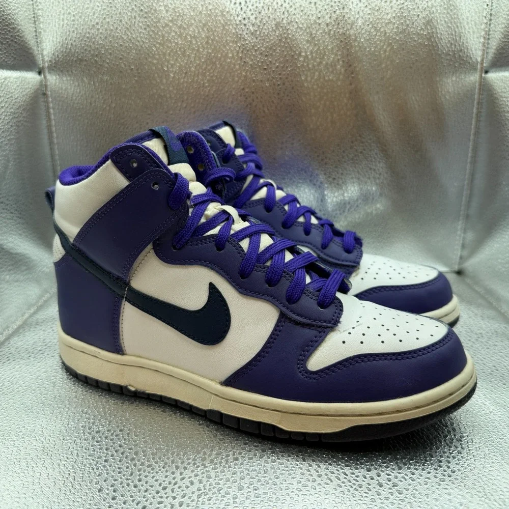 Size 6Y Nike Dunk High Electro Purple Midnight Navy Boys Sneakers DH9751-100